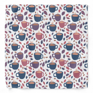 Morning Coffee Mugs Cute Colorful Pattern Bandana