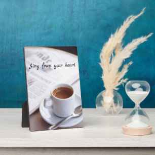 Morning Coffee Plaque with Easel