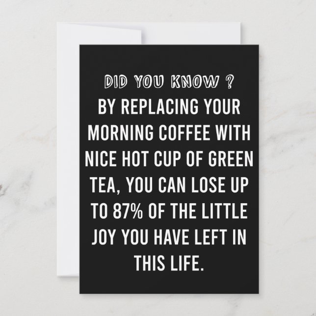 Morning Cup of Coffee - Funny Coffee Quote  (Front)