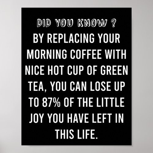 Morning Cup of Coffee _ Funny Coffee Quote Poster