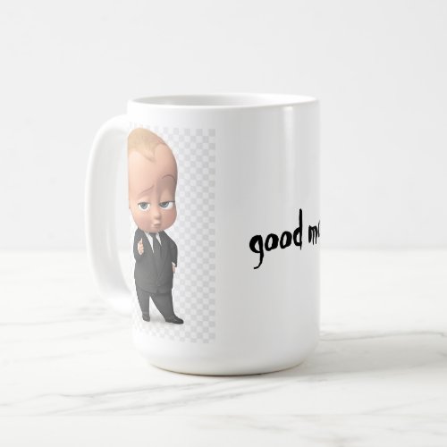 morning cups with boss baby