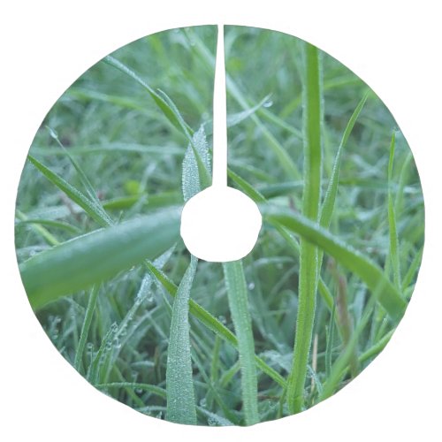 morning dew brushed polyester tree skirt