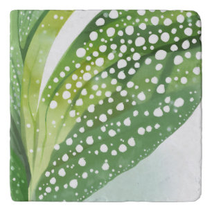 Morning Dew Green Leaf Trivet
