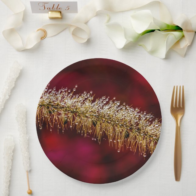 Morning Dew Paper Plates (Wedding)