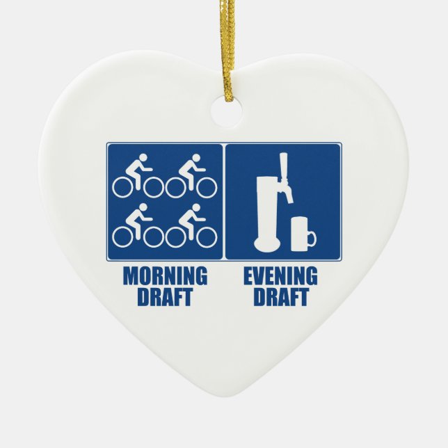 Morning Draft, Evening Draft Ceramic Ornament (Front)