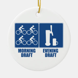 Morning Draft, Evening Draft Ceramic Ornament