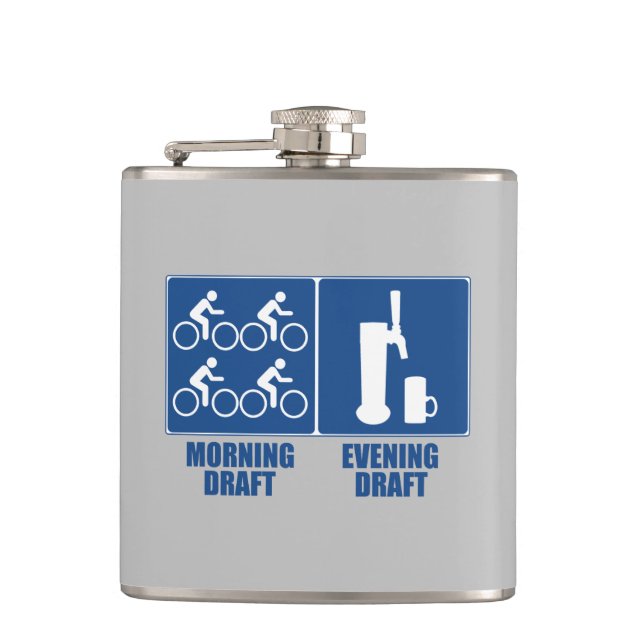Morning Draft, Evening Draft Flask (Front)