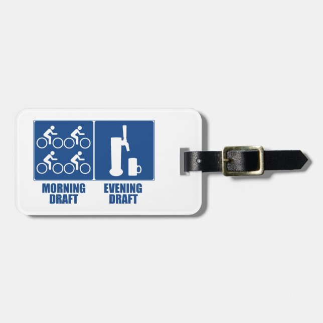 Morning Draft, Evening Draft Luggage Tag (Front Horizontal)