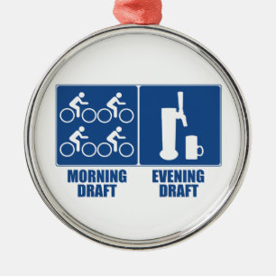 Morning Draft, Evening Draft Metal Ornament