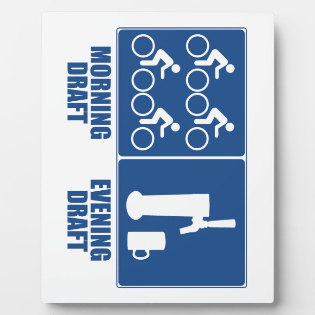 Morning Draft, Evening Draft Plaque (Front)