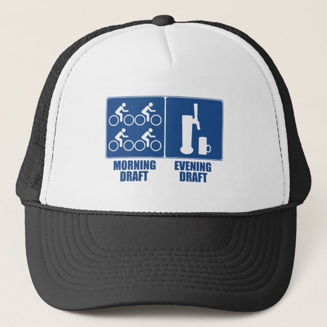 Morning Draft, Evening Draft Trucker Hat (Front)