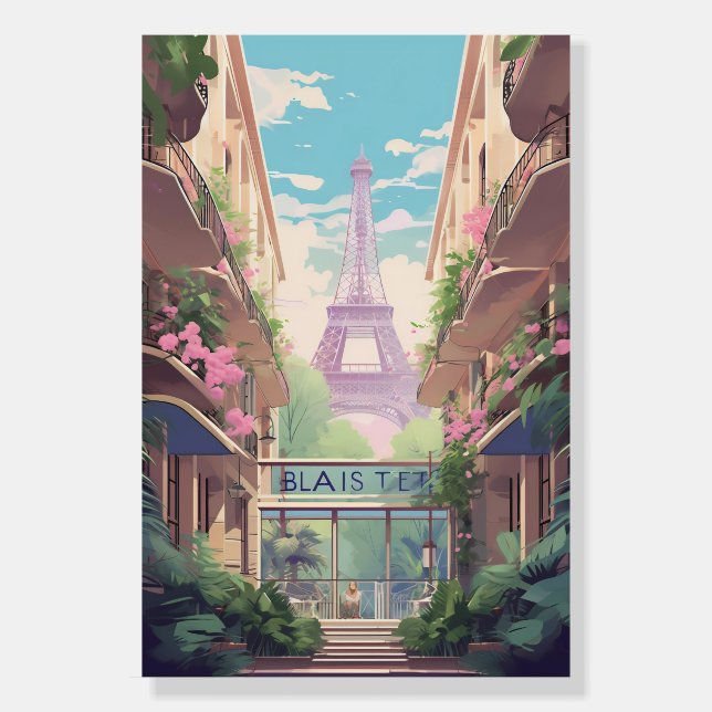 Morning, Eiffel Tower, Paris Travel Poster (Front)