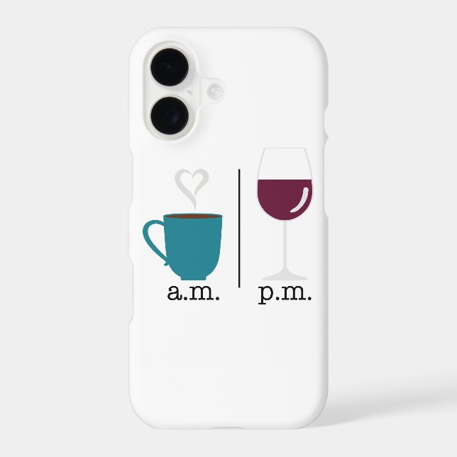 Morning Evening Drinks Iphone Case (Back)