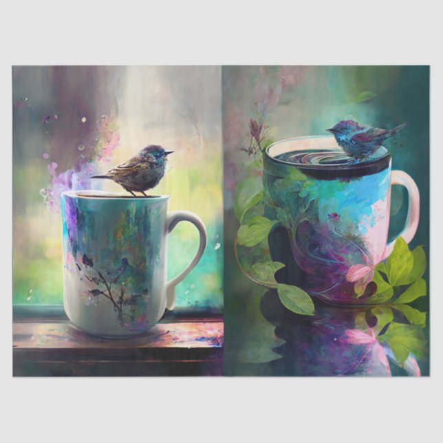 Morning Feathered Friends  Tissue Paper (Front)