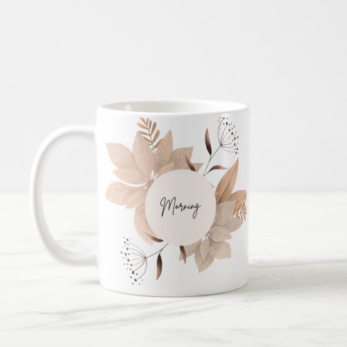 Morning flower coffee mug