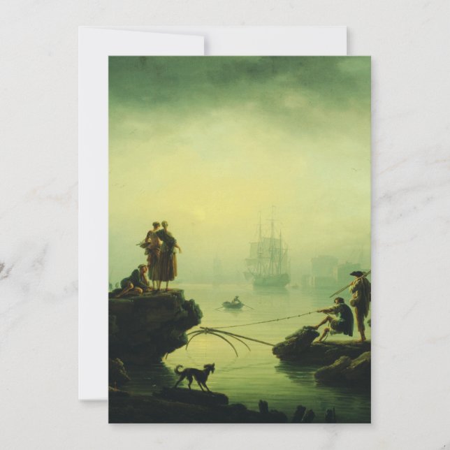 Morning Fog at sea by Joseph Vernet  Invitation (Front)