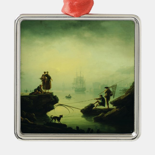 Morning Fog at sea by Joseph Vernet  Metal Ornament (Front)
