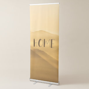 Morning fog gold layers sunrise home quote retractable banner