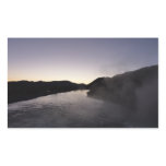 Morning Fog on the Jackson River at Grand Teton Rectangular Sticker