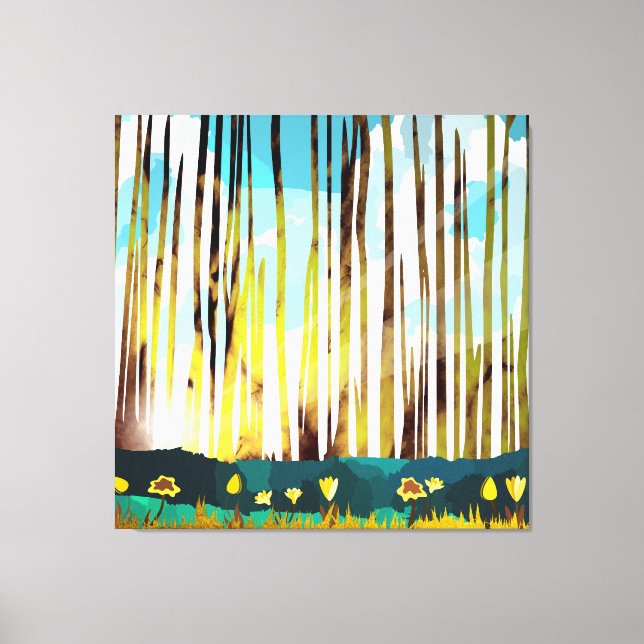 Morning Forest Canvas Print (Front)