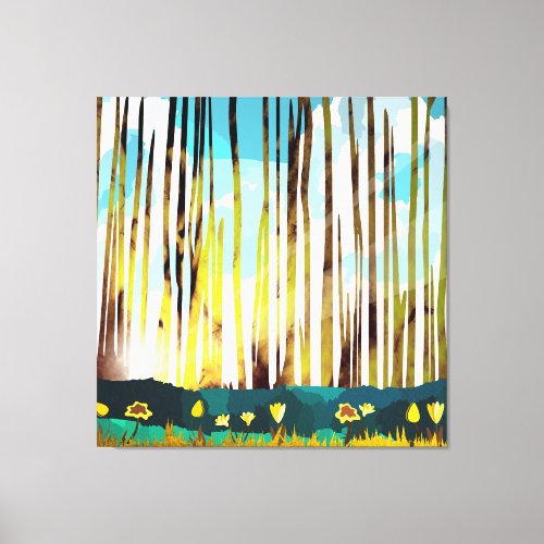 Morning Forest Canvas Print