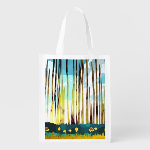 Morning Forest Grocery Bag