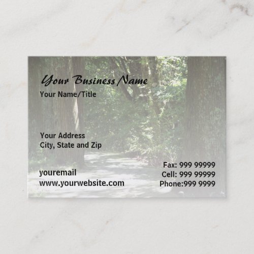 Morning Forest Walk l Nature Landscape Business Cards