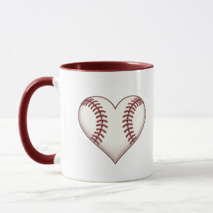 Morning Fuel Baseball Heart Mug