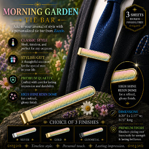 Morning Garden Gold Finish Tie Bar