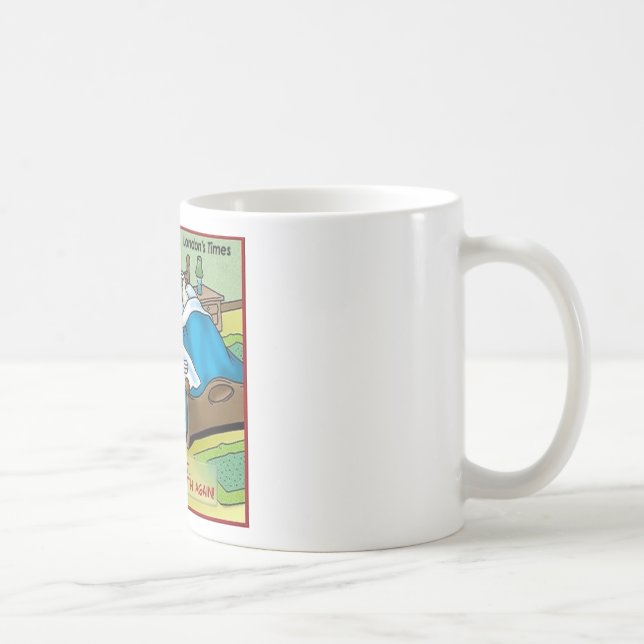 Morning Garlic Breath Funny Offbeat Cartoon Gifts Coffee Mug (Right)
