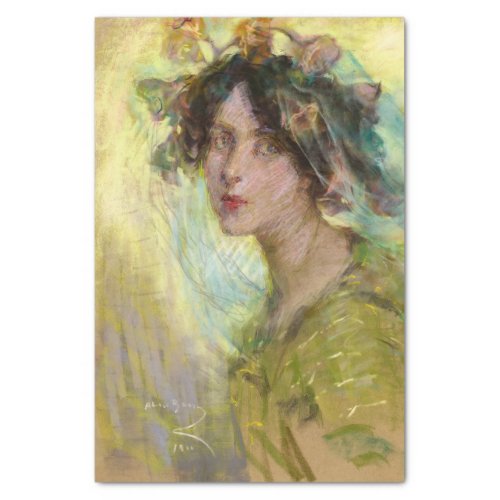 Morning Glories 1911 by Alice Pike Barney Tissue Paper