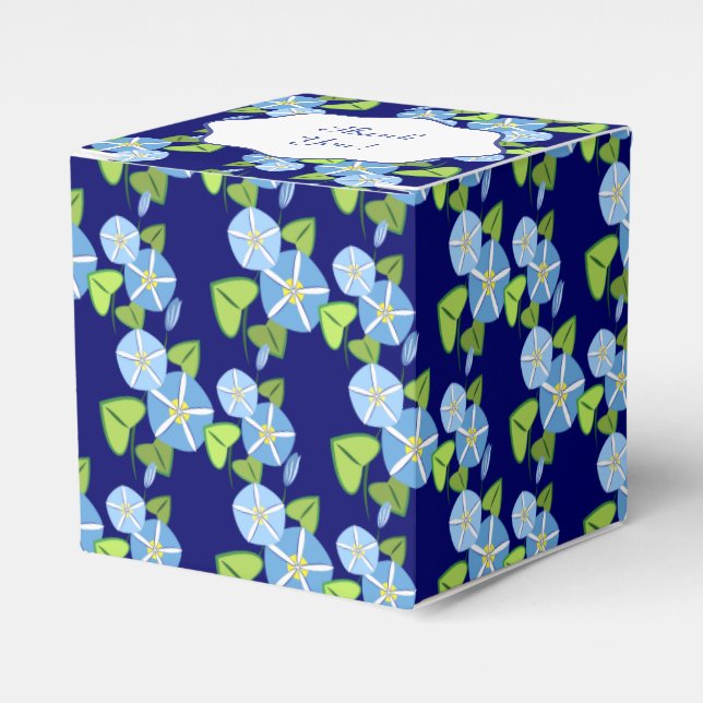 Morning Glories Abstract Pattern Favor Boxes (Front Side)