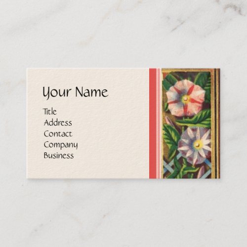 MORNING GLORIESGARDEN CARTHOUSEHOLD GARDENING BUSINESS CARD