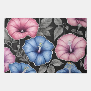 Morning Glories Morning Glory Flower Vines Floral Doormat