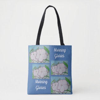 Morning Glories on Chain-link Fence  Tote Bag