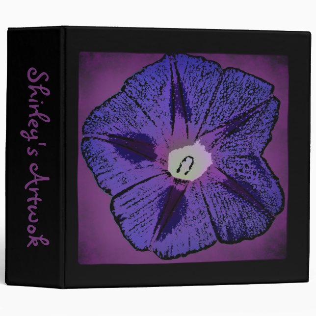 Morning Glory Abstract 3 Ring Binder (Front/Spine)