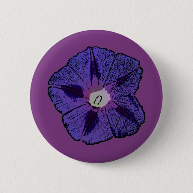 Morning Glory Abstract Pinback Button (Front)