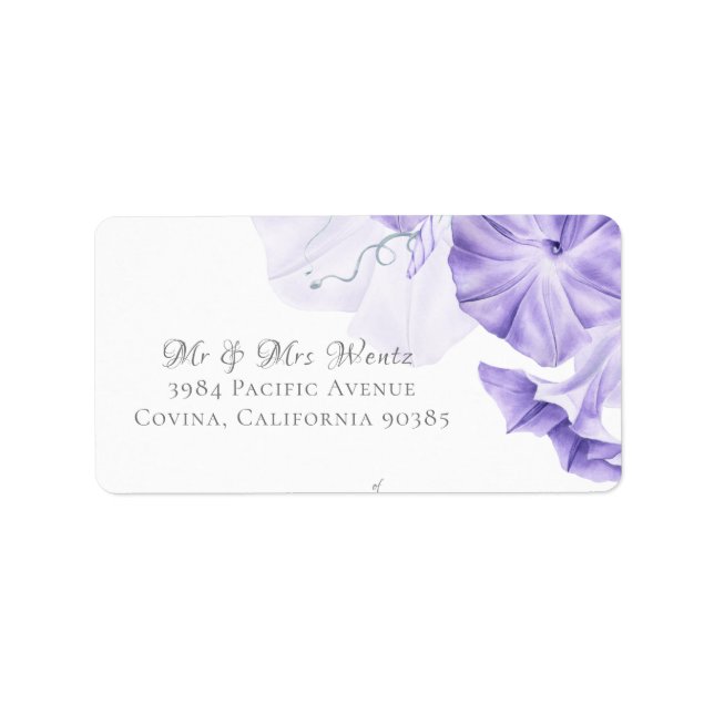 Morning Glory Address Labels (Front)