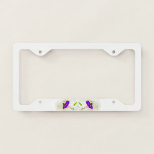 Morning Glory and Butterfly License Plate Frame