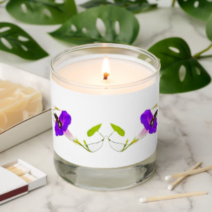Morning Glory and Butterfly Scented Candle