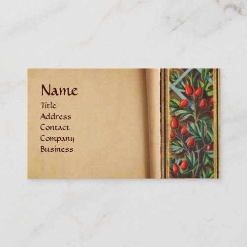 MORNING GLORY AND RED BERRIES BUSINESS CARD