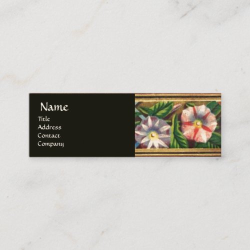 MORNING GLORY AND RED BERRIES MINI BUSINESS CARD