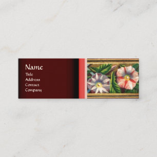 MORNING GLORY AND RED BERRIES MINI BUSINESS CARD