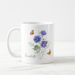 Morning Glory Birth Month Flower Coffee Mug