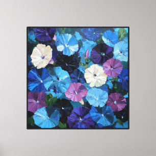 Morning Glory Bloom Abstract Floral Art Canvas Print