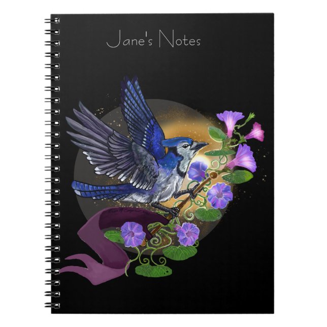 Morning Glory BlueJay Notebook (Front)
