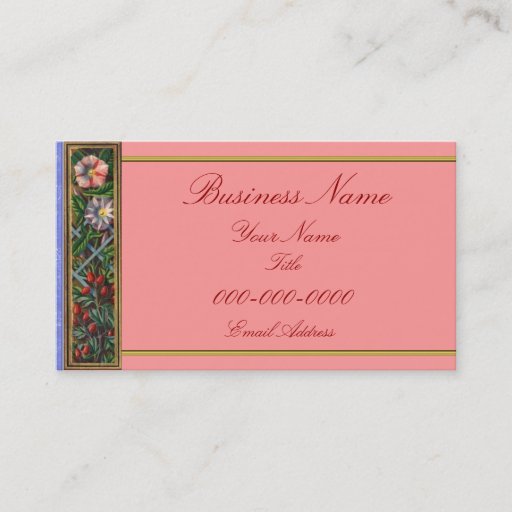 Customizable Morning Glory Business Card