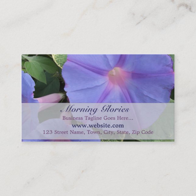 Morning Glory Business Card (Front)