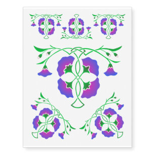 Morning glory celtic knot temporary tatoo tattoos