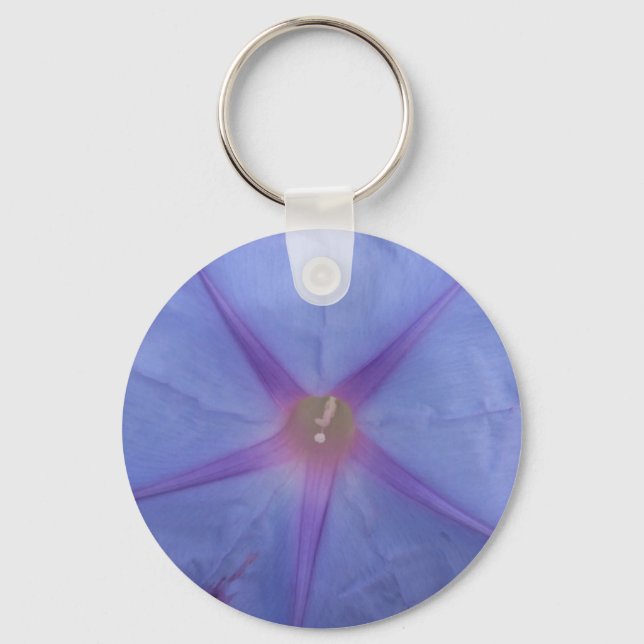 Morning Glory Closeup Keychain (Front)